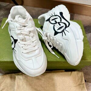 NIB Authentic Gucci Cat Eye Rython Sneakers